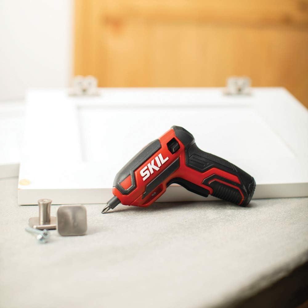 4V Rechargeable Cordless Screwdriver with 9 Bits, 1 Bit Holder, and USB Charging Cable - SD561801