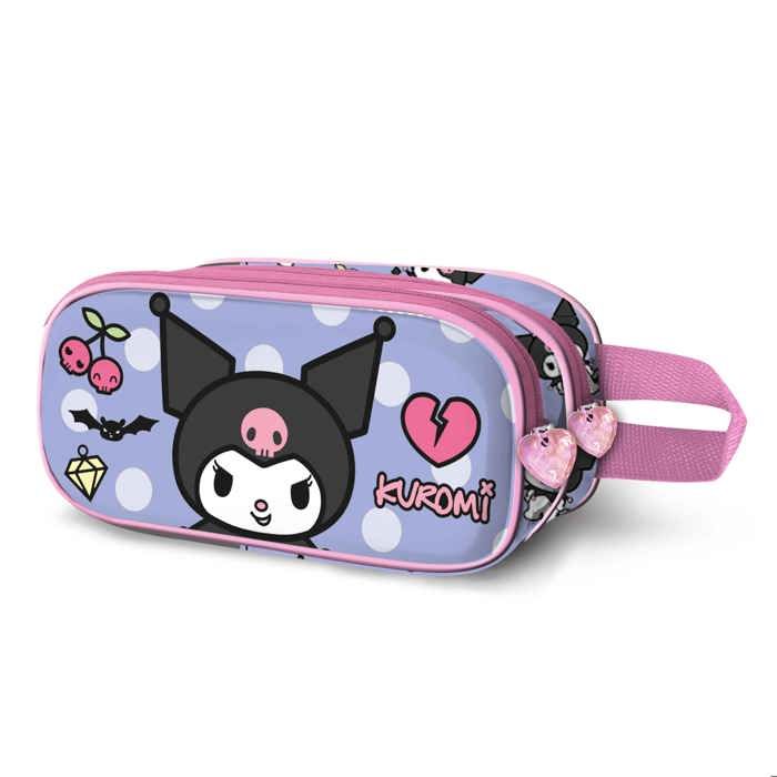 Trousse Double 3D - KARACTERMANIA - Kuromi Rebel - Mauve - Taille Unique - Enfant violetto