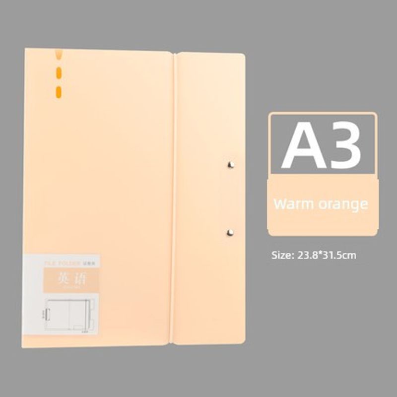 

Primary School Middle School Students Test Paper Clip A3 Fold Power Clip Painting Award Storage File Folder Multifunctional Storage A3 Folded Test Paper Holder-B4513-Orange