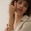 Yhpup 316L Stainless Steel Charm Polished Chain Golden Bracelet Bangle Statement Wide Pvd Adjustable Wrise Jewelry Women Men