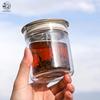 OULOVECO 200ml Glas-Teekanne mit doppelwandigem hitzebeständigem Glas und Präzisionsfilter, Perfekt für den Einzelgebrauch, Geeignet für Büro- oder Heimgebrauch, Gre