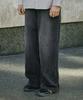 Peullukeu Washed Wide Denim Pants Black Fdp104
