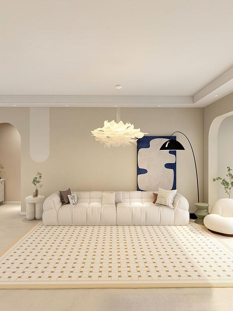 Modern Minimalist Carpets for Living Room Black White Contrast Bedroom Decor Rug Home Washable Carpet Large Area Washable Mat