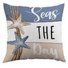 Ocean Scallop Print Cushion Cover Suitable for Living Room Sofa Bedroom Bay Window Car Seat Summer Romantic Cushion