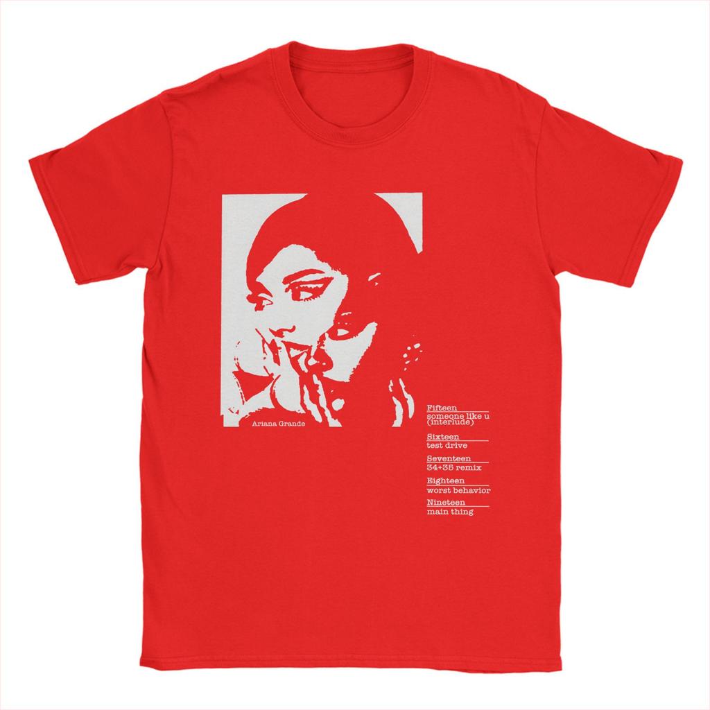 Harajuku T Shirt Summer Ariana Grande Double Vision Deluxe T Shirts Cotton Tee Shirt for Couple Loose Short Sleeve Clothes
