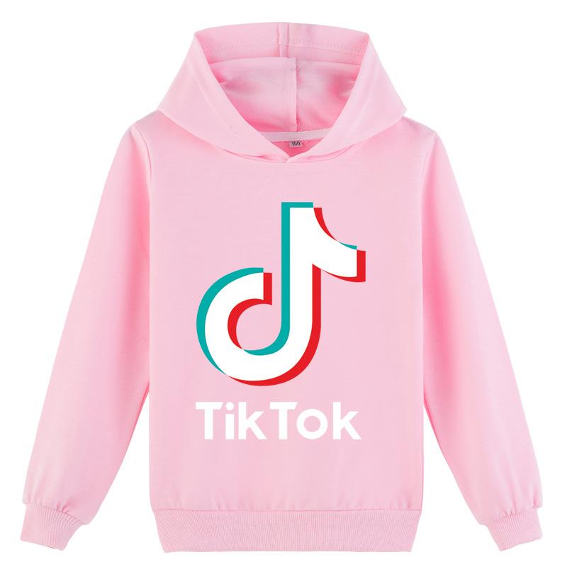 Soft Children Hoodie with Trendy Music Social Media Logo Graphic, Long Sleeve Pullover Sweatshirt for Autumn Winter Daily Casual Sport Wear for Kids