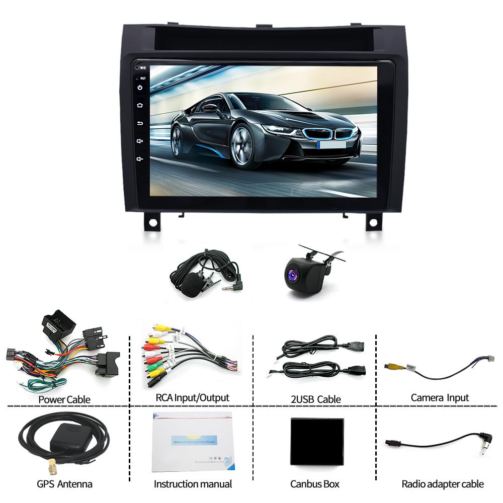 9palcové autorádio s GPS navigací kompatibilní s modelem SLK 2004-2011, Android 14