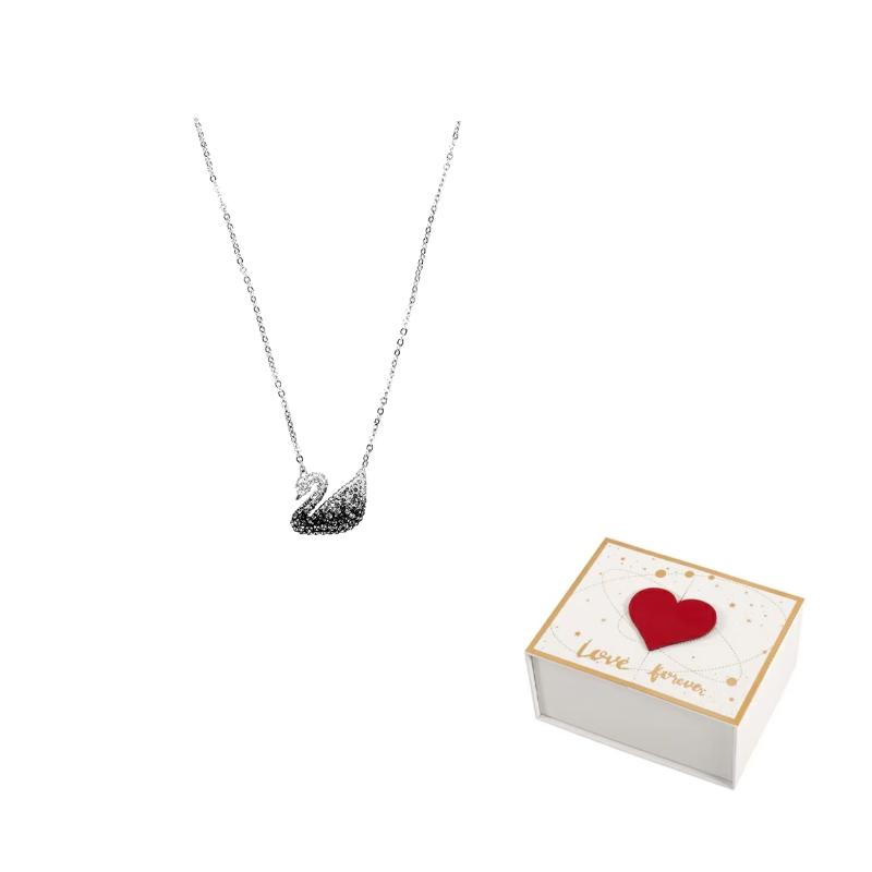 Swarovski Swan Necklaces Womens F (One Size Fits All)-white gift box