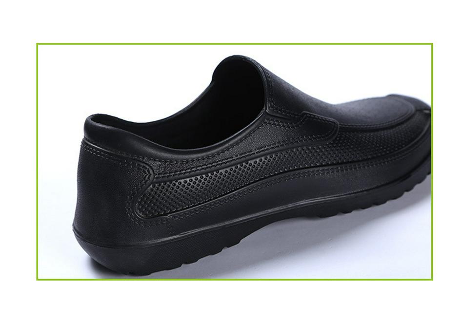 EVA Food Hygiene Boots: Oil, Acid & Alkali-Resistant Short Ankle Rain Boots - Black & White, Low-Cut, Waterproof.