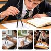 Push-Button Control Geometry Drawing Compass ABS Integrated Ruler Radius Pointer Compass  Exam Use