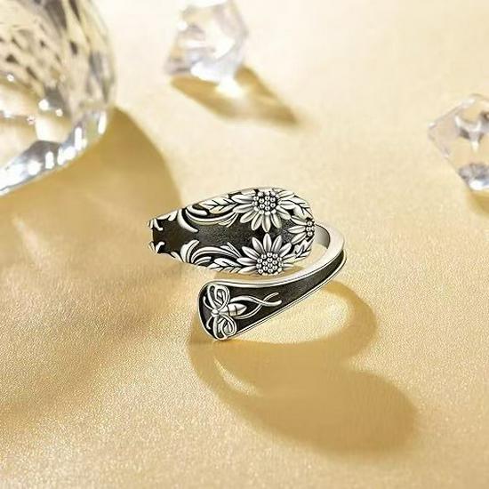Bohemian Sunflower Adjustable Vintage Women's Ring