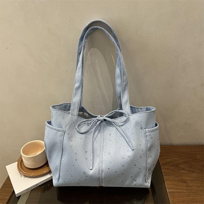 New Star Printed Women's Bag Tote Bag Large-capacity Commuter Shoulder Bag Fashionable Portable Underarm Bag