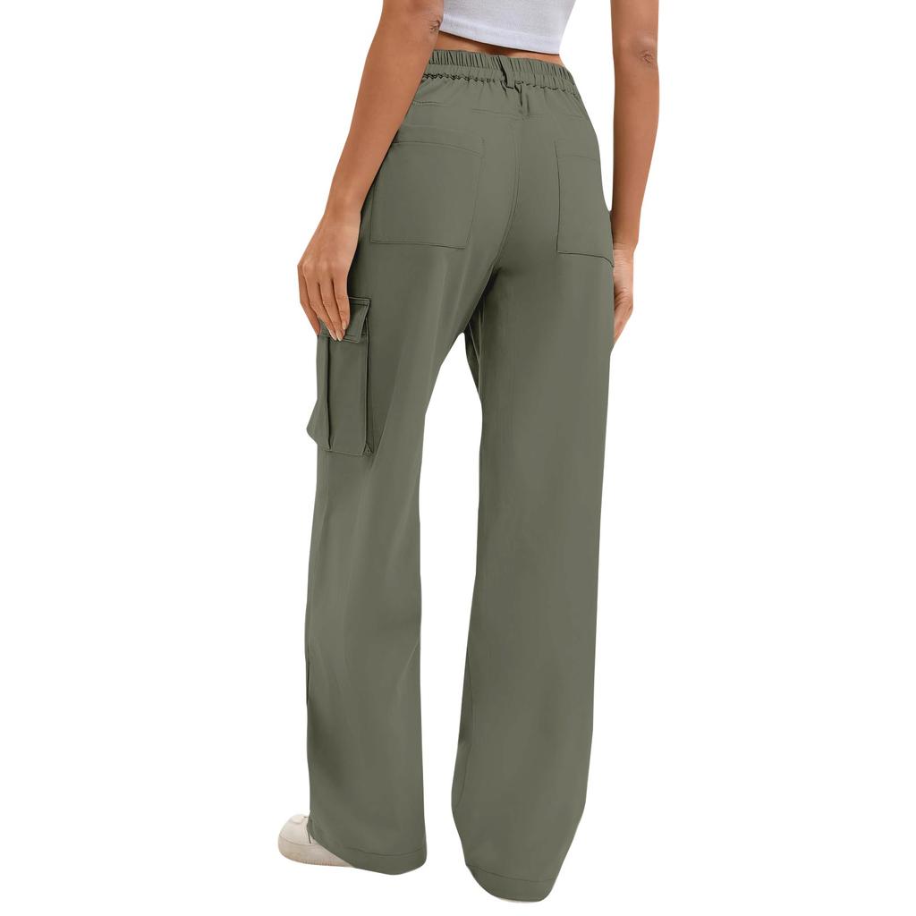 Cargo Pants For Women High Waisted Wide Leg Casual Pants Streetwear Trousers With  Pockets
