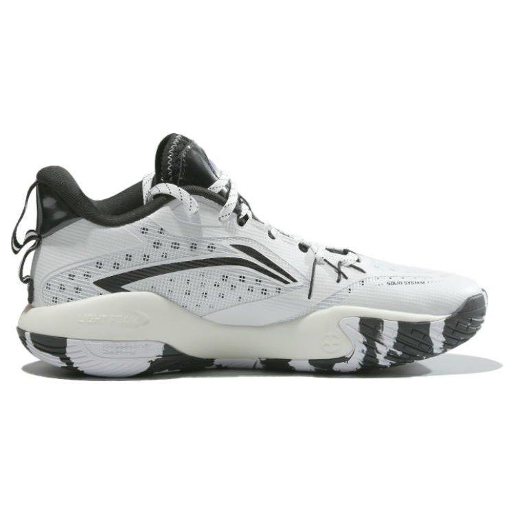 Li Ning Cushioning, Wear Resistant Mid Top Basketball Shoes Men's Black ABPS047-1