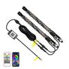 LED Flagpole Lights Colorful Flagpole Spiral Antenna Whips Lights 30cm/1ft Remote Control for UTV ATV Off Road Truck Sand Buggy