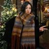 Korean Fashion Winter Imitation Cashmere Long Scarf Student Neck Thick Warm Shawl Women Tassel Scarf Blanket Thickening