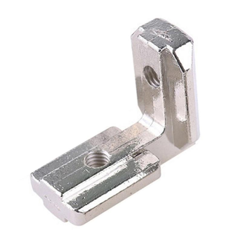 10pcs L Shape Angle Brackets Inner Corner Connectors with Fastening Screws Structural Support Holder for T Slot Profiles