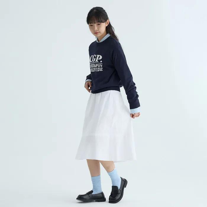 (Women's) Square Logo Socks - Sky Blue