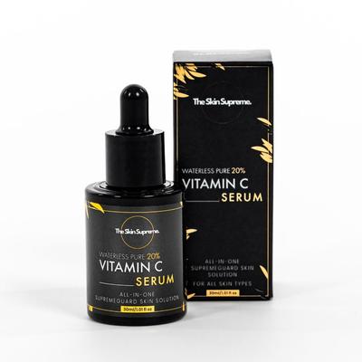 The Skin Supreme Anhydrous Pure Vitamin C Highly Concentrated Serum for Beautiful Firming and Sensitive Korean Korean Skincare 20% Serum, 30ml, Skin,