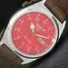 AUTOMATIC VINTAGE REFURBISHED SEIKO 5 6309A JAPAN MENS RED DIAL WATCH A441354-5 Sk-a441354