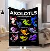 Axolotl Themed Decor Throw Blanket - Glam Style, Machine All-Season Multipurpose for Sofa, Bed, Office, Camping - Perfect Gift