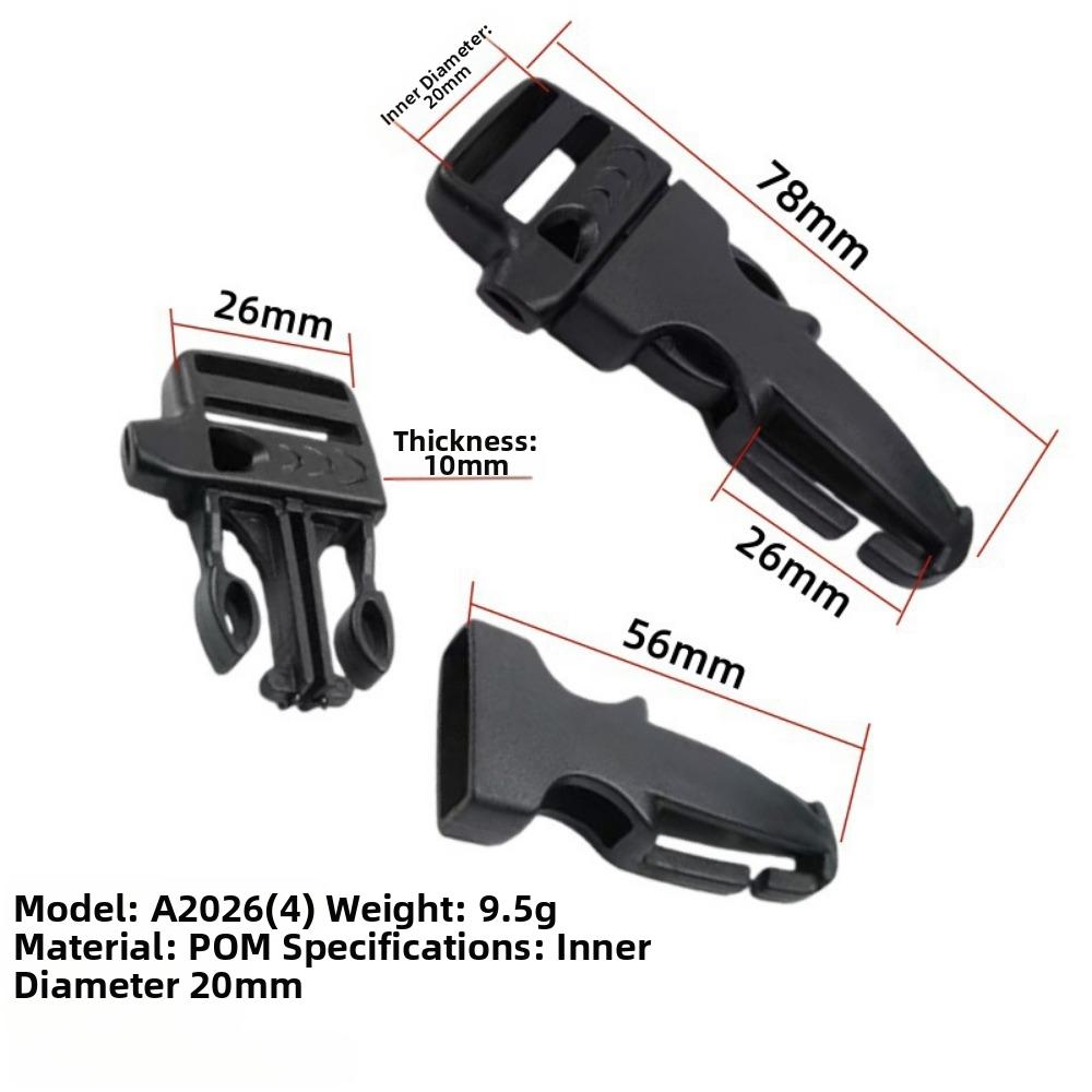4pcs Black Side Release Buckle 14mm/15mm/16mm/20mm 550 Paracord Buckle New Bracelet Strap Buckle