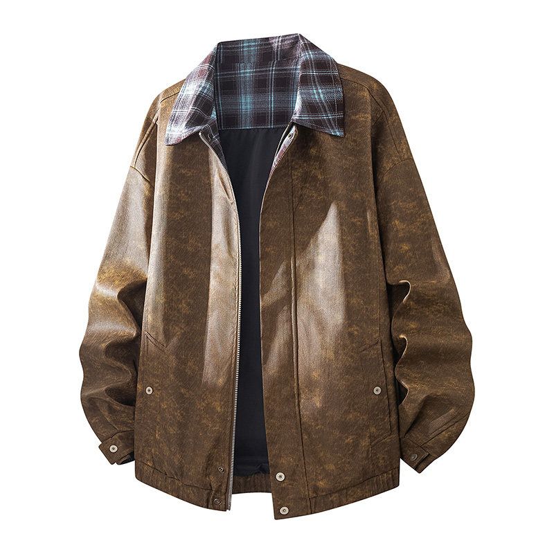 Foreign Trade Export Overplus Order Men's Denim coat Spring and Autumn Loose Casual All-matching Jacket Top Men's Fashion Brand