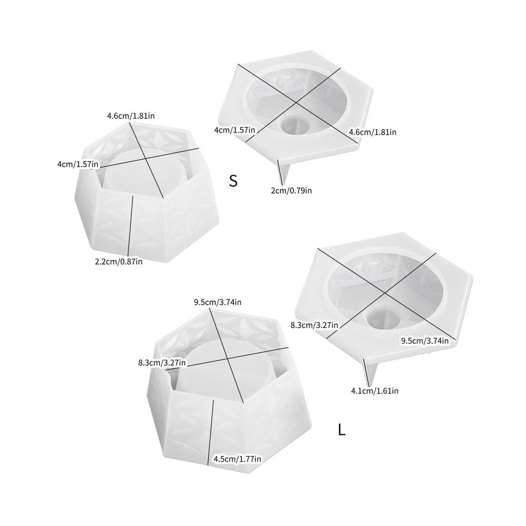 Jewelry Box Molds Candle Jar Molds Silicone Storage Box Moulds Resin Casting Mold Gift for Hand-making Crafts Lover