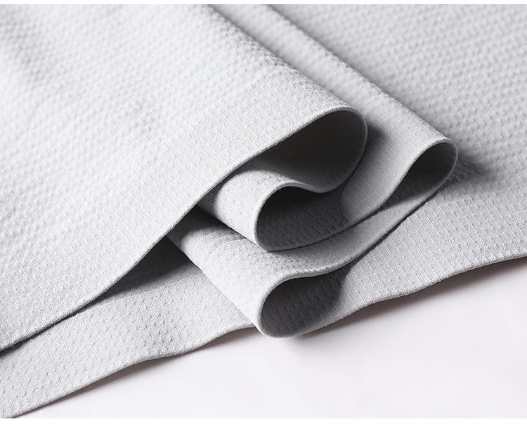 10A Antibacterial Zipper Top Texture Brocade Ammonia Four-sided Elastic Cooling Sunscreen Men's Short-sleeved Polo Shirt