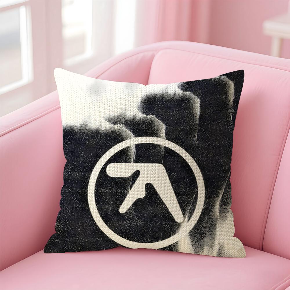 Aphex Twin Richard D James Cushion Cover Natural Linen Pillow Case DoubleSided Print Decorative Sofa Pillowcase Home Decor Gift