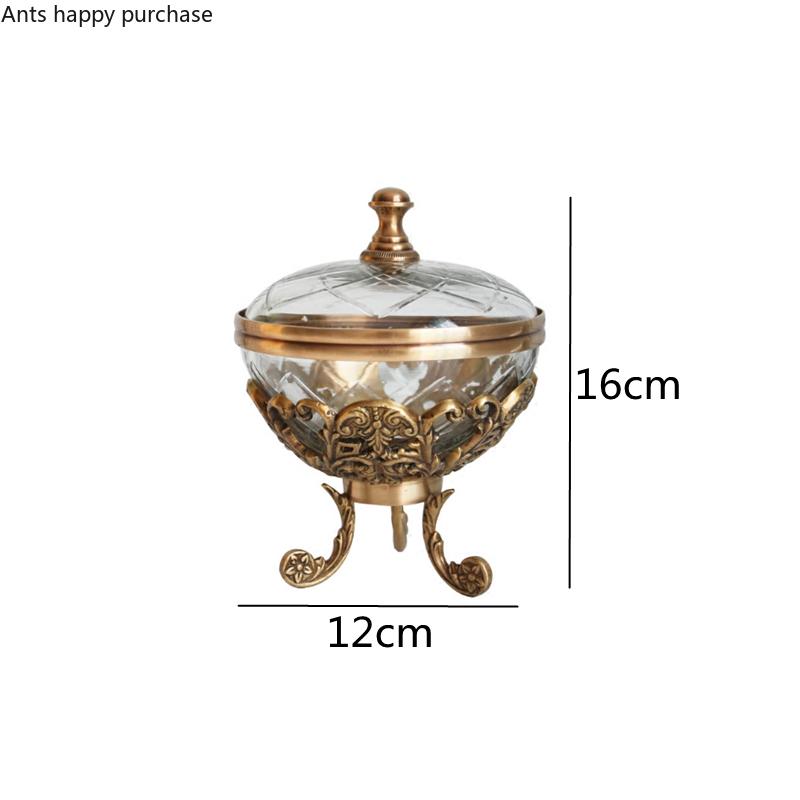 

Фруктовница из хрустального стекла с латунной основой, фруктовая тарелка на трех ножках, тарелка для сухофруктов с крышкой, поднос для закусок, тарелки для димсамов, десертная чаша