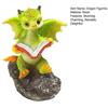 Yousheng Dragon Figurine Cute Resin Dragon Reading Statue Miniature Fairy Garden Ornaments for Terrarium Micro Landscape DIY Crafts