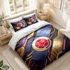 Bedding Set 1 Duvet Cover 2 Pillowcases Colombia Football Print Bedroom Home Decoration