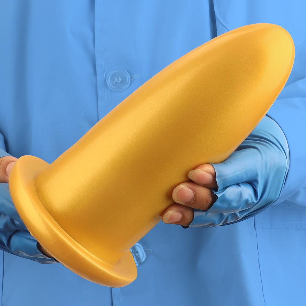 Gold Oversized Silicone Anal Plug - Extra Large Butt Plug for Men Women, Anal Stretching BDSM Adult Sex Toy