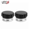 2pcs 1" Aluminium Alloy Weld On Filler Neck And Cap Oil, Fuel, Water Tank Black