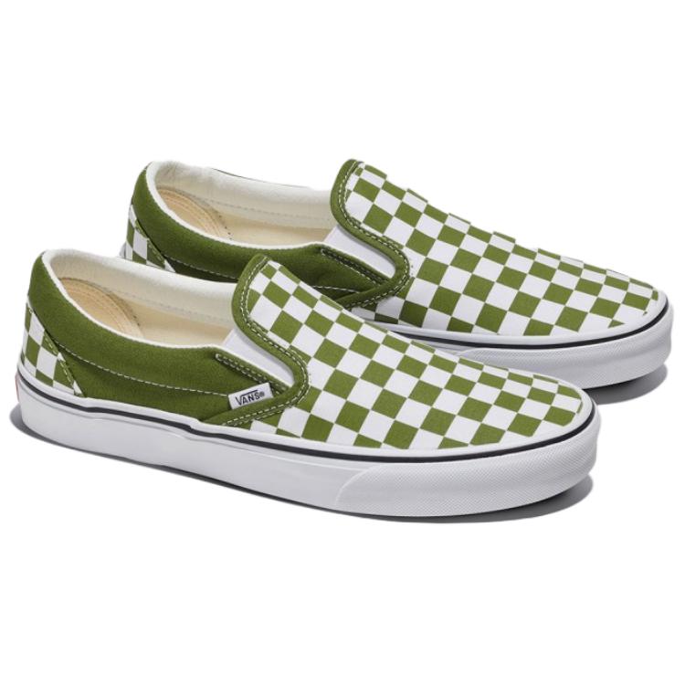Vans Slip-On Color Theory Comfortable Fashion Low-Top Skate Shoes Unisex sneaker Green VN000D03CIB1