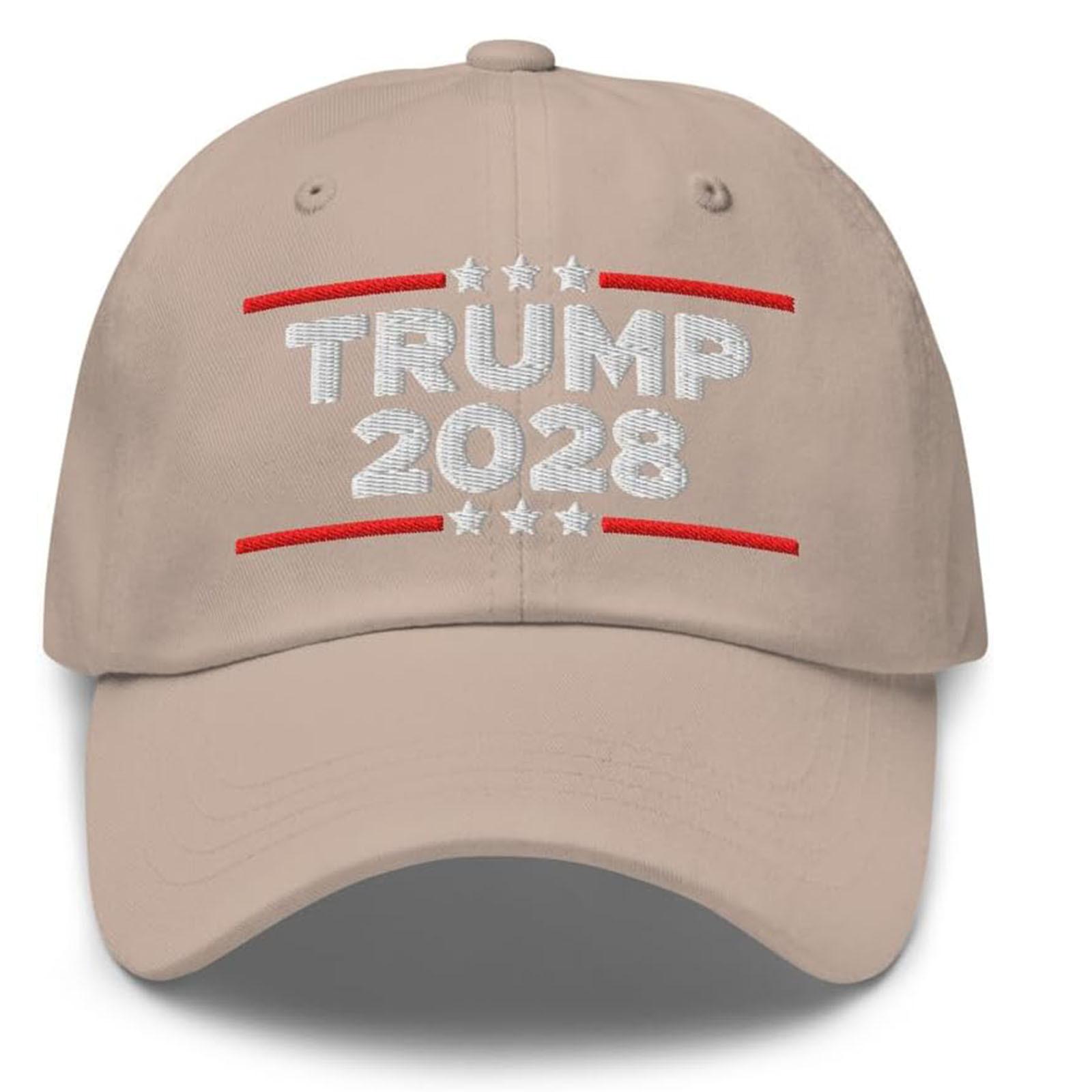 

Модная мужская и женская бейсболка Trump Foil Print 2028 года с регулируемой высотой One Size