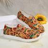 Women's Canvas Shoes Chunky-Sole Loafers Versatile Slip-On Lazy Shoes Comfortable Soft-Sole Low-Cut Single Shoes for Commuting