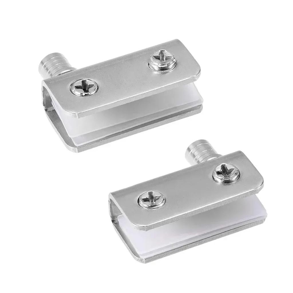 2Pcs Glass Pivot Hinge Rotation Axis 5-8mm Glass Wine Cabinet Door Rotating Hinges Clamp Clip Shaft Hinge Furniture