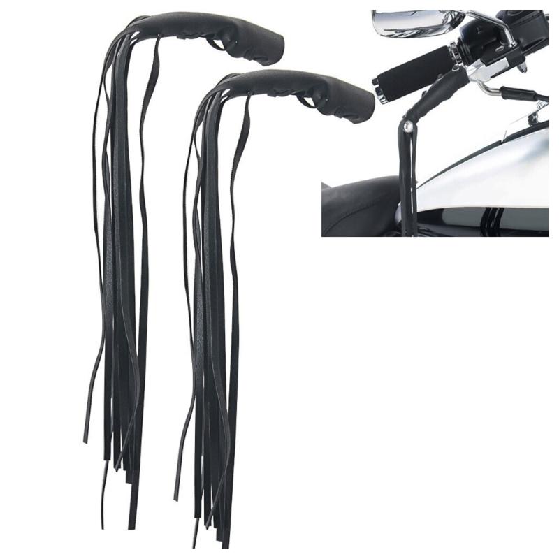 Kryty motocyklových brzdových pák 16palcový BikerPU spojka s dlouhými střapci pro příslušenství k obložení motocyklů CruiserChopper