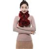 Women's Fur Scarf Rabbit Fur Apron Wavy Fur Scarf Winter Knitting Plush Scarf