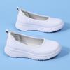 Zapatos de Plataforma para Enfermera para Mujer Cómodos Transpirables Antideslizantes Zapatillas Trabajo Enfermería Cuero Zapatos Casuales Ligeros Mocasines para Caminar para Mujer