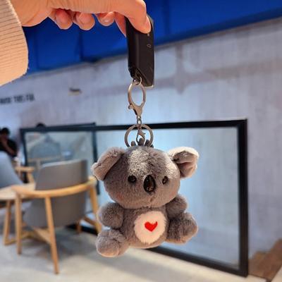Doll Keychain Plush Koala Soft Toy with Sound Shake Function Stress Relief Mini Keys Bags Suitcases Pendant