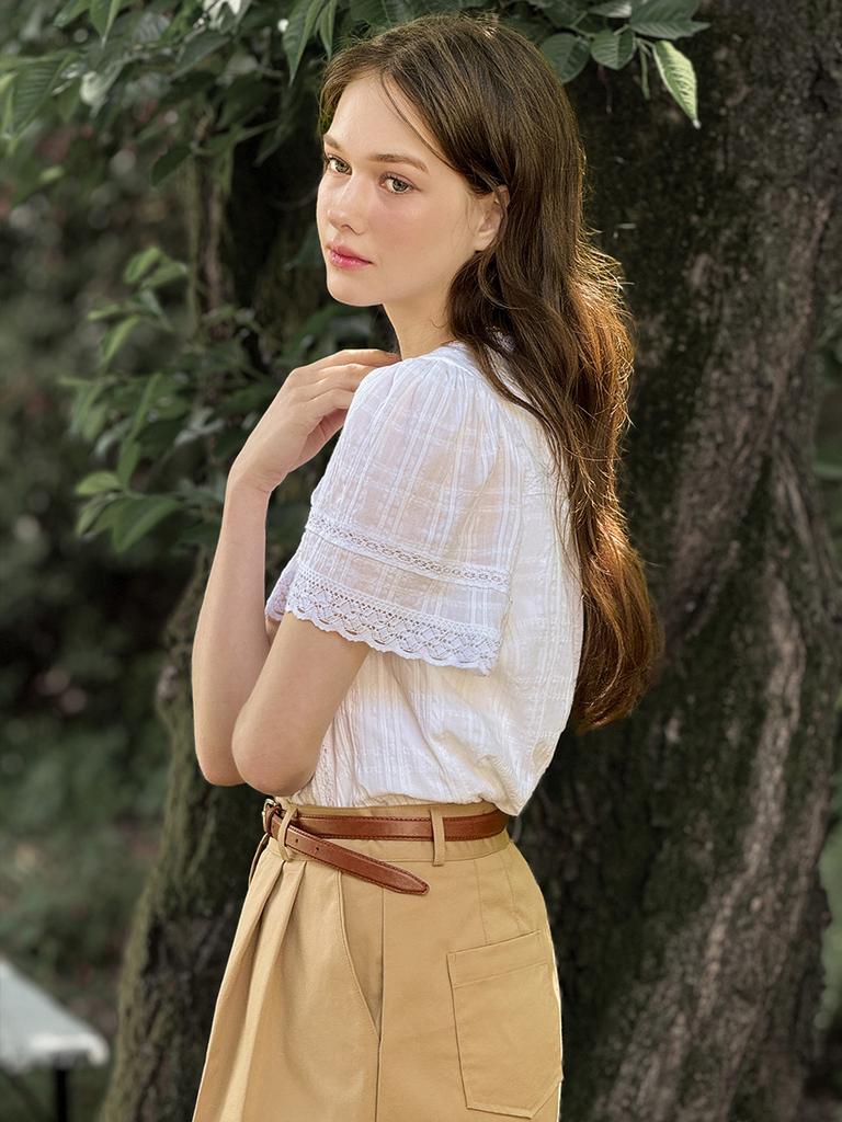 LAUTREDE MIN [24Ss] Lautre Kate Lace Puff Blouse