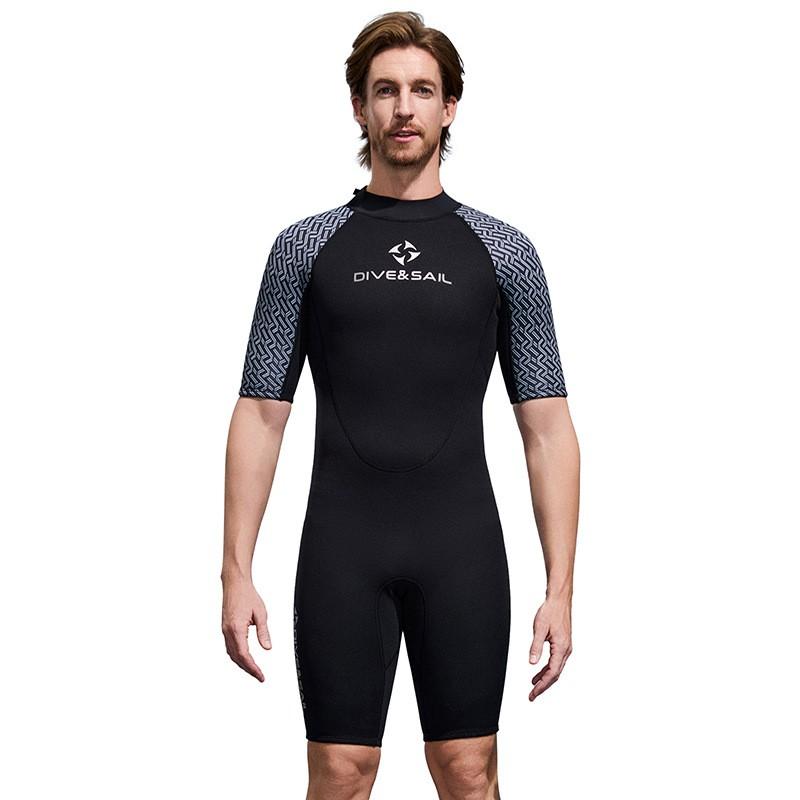 2MM Diving Suit Women's One-piece Shorts Thick Cold-proof Surfing Men's Swimming Snorkeling Warm Wet