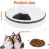 Dry Wet Food Cat Feeder with Timer 6 Meals Pet Food Auto Feeder Battery Powered Fresh Food Dispenser for Domestic Pets