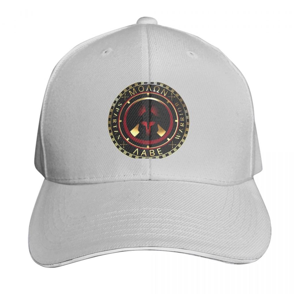 Molon Labe Spartan Helmet Greek Key Black Gold Red Baseball Cap Custom Cap Vintage Streetwear Golf Unisex Womens