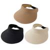 Summer Foldable Sun Hat, Adjustable Elastic Buckle Braided Straw Hat, Portable Foldable Beach Travel Hat for Women