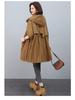 Plus Size Mid-Length Trench Coat for Women - 2024 Autumn Fashion, Loose-Fit & Slimming Design