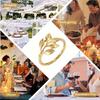 50Pcs Elegant Golden Napkin Rings Zinc Alloy Heat & Cold Resistant Smooth Edges for Wedding Parties & Events Event Napkin Holder